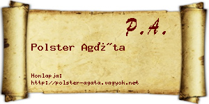 Polster Agáta névjegykártya